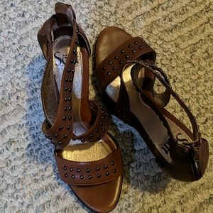 Sofft Brown High Heeled Sandals